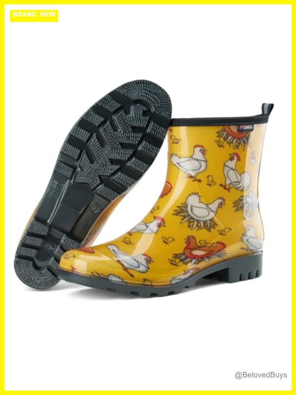 Waterproof Ankle Rain Boots Non Slip Garden Work Shoes Comfort Insole